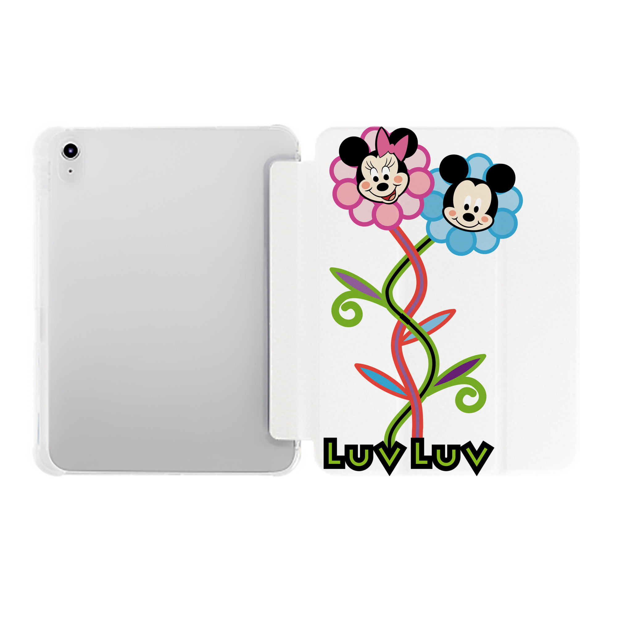 （画像用） ミッキーマウス Mickey Mouse IPad ケース ペン収納付き 三つ折りスタンド PUレザー×シリコン 対応機種9.5/10.5/10.9インチ